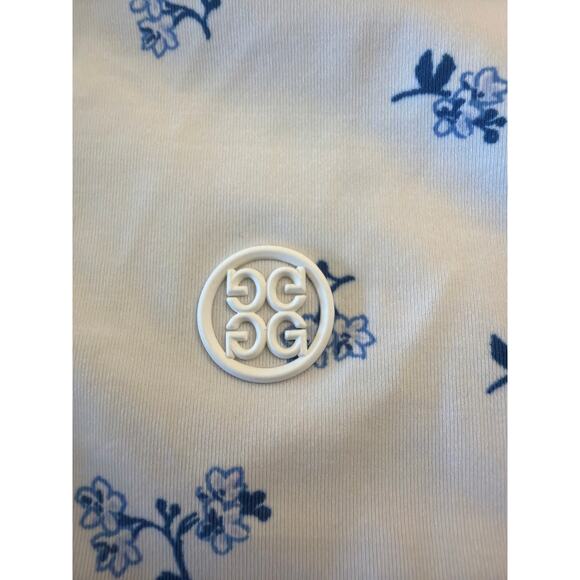 G/Fore SM blue/white floral sleeveless golf polo - Picture 7 of 10